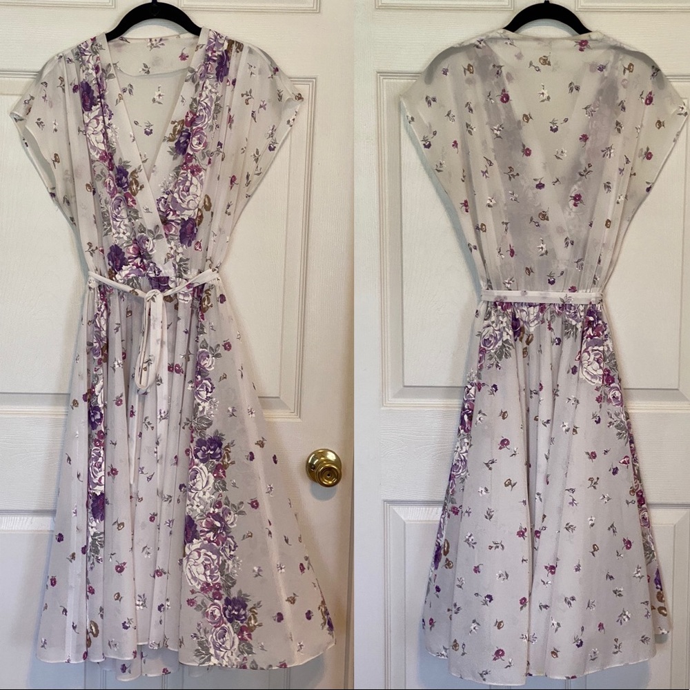 💜💜💜 Vintage Purple Flower Dress